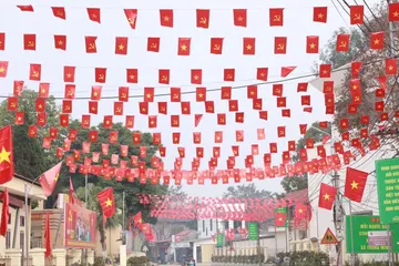 Xã đảo Minh Châu rực cờ hoa chào mừng Đại hội XIV của Đảng