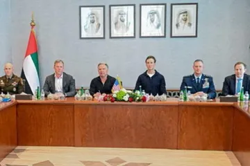 Vòng đàm phán 3 bên giữa Mỹ, Nga và Ukraine. Ảnh: Bộ Ngoại giao UAE