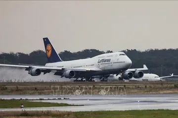 Máy bay Boeing 747 cất cánh từ sân bay Tel Aviv tới sân bay Frankfurt, Đức. Ảnh tư liệu: TTXVN