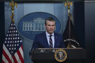 Bộ trưởng Chiến tranh Mỹ Pete Hegseth. Ảnh: AA/TTXVN