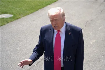 Tổng thống Mỹ Donald Trump phát biểu với báo giới tại Nhà Trắng, Washington, D.C. Ảnh: THX/TTXVN