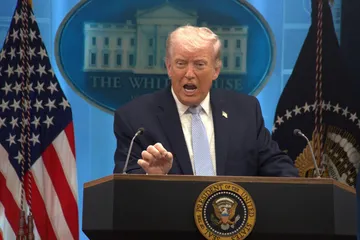 Tổng thống Mỹ Donald Trump phát biểu tại Nhà Trắng. Ảnh: THX/TTXVN
