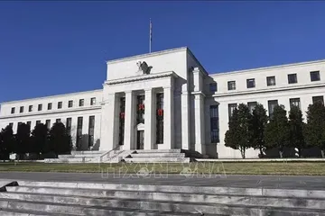Trụ sở Cục Dự trữ Liên bang Mỹ (FED) tại Washington DC. Ảnh: Kyodo/TTXVN