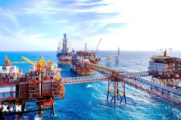 Giàn khoan của Vietsovpetro. (Ảnh: TTXVN phát) 