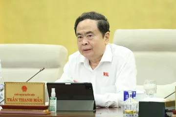 Chủ tịch Quốc hội Trần Thanh Mẫn cho ý kiến về dự án Luật Phát triển đô thị. Ảnh: QUANG PHÚC