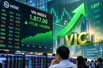 VIC trở lại, VN Index tăng hơn 17 điểm