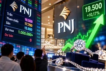 Cổ phiếu PNJ bất ngờ tăng trần