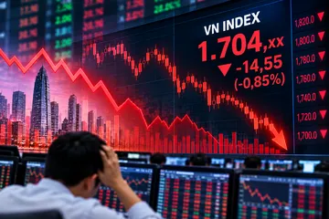 Cổ phiếu trụ gây sức ép, VN Index lùi về 1.700 điểm