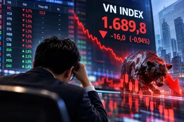 Bảng điện xanh, VN Index vẫn 'bốc hơi' 16 điểm