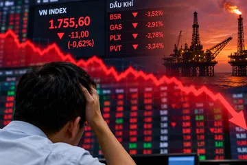 Cổ phiếu dầu khí bị bán tháo