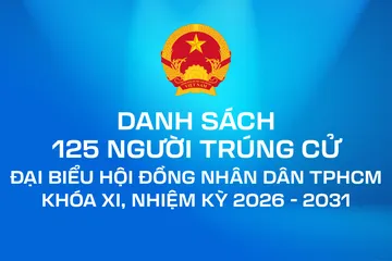 Danh sách 125 người trúng cử đại biểu HĐND TPHCM khóa XI, nhiệm kỳ 2026-2031