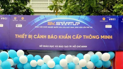 Gian hàng của học sinh TPHCM tham gia Ngày hội Khởi nghiệp quốc gia của học sinh, sinh viên lần thứ 8 năm 2026. Ảnh: PHAN THẢO