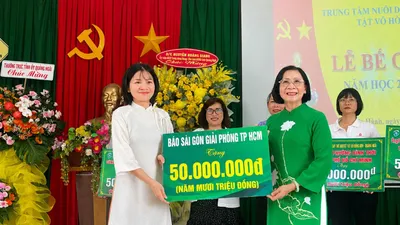 Hơn 2,5 tỷ đồng hỗ trợ Trung tâm Nuôi dạy trẻ khuyết tật Võ Hồng Sơn