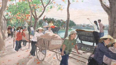 Đất nước mùa xuân và dấu ấn của họa sĩ tài năng Văn Giáo