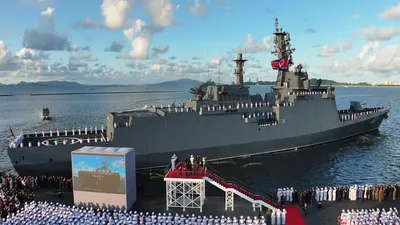 Lễ hạ thủy tàu Kang Kon. Ảnh: RODONG SINMUN