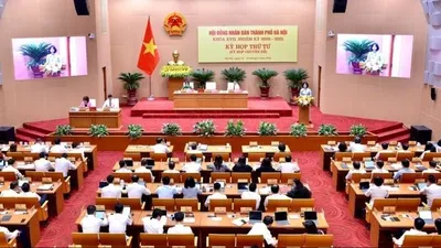 Kỳ họp thứ tư HĐND TP Hà Nội khóa XVII. Ảnh: BẢO CHI