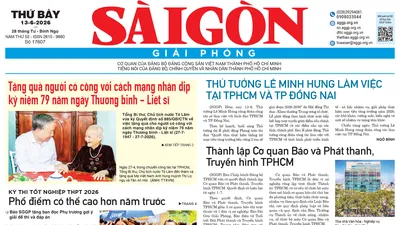 Báo Sài Gòn Giải Phóng ngày 13/6/2026