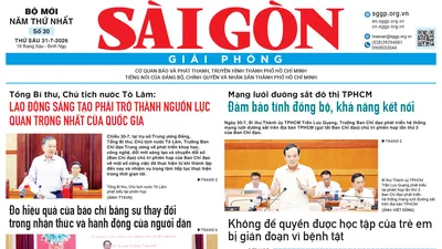 Báo Sài Gòn Giải Phóng ngày 31/7/2026