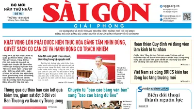 Báo Sài Gòn Giải Phóng ngày 15-9-2026