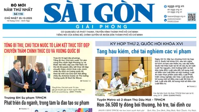 Báo Sài Gòn Giải Phóng ngày 25/10/2026