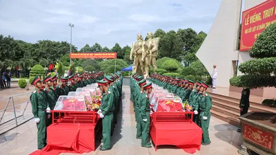 Đắk Lắk tổ chức lễ truy điệu, an táng 27 hài cốt liệt sĩ