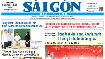 Báo Sài Gòn Giải Phóng ngày 30/8/2026