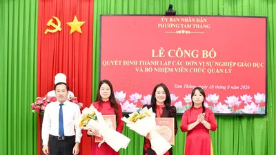 Phường Tam Thắng đã hoàn thành việc sắp xếp lại trường lớp, nhân sự trường học.