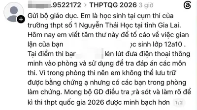 Gia Lai: Kết luận thông tin tố giác 2 thí sinh gian lận khi thi tốt nghiệp THPT