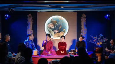 Không gian nghệ thuật truyền thống tại CADAO Collective (Hà Nội). Ảnh: THU HOÀI