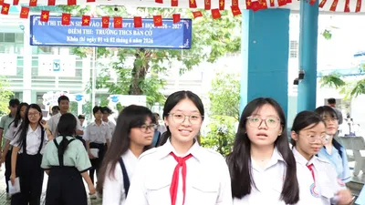 Thí sinh tham gia tuyển sinh lớp 10 năm học 2026-2027 tại điểm thi THCS Bàn Cờ 