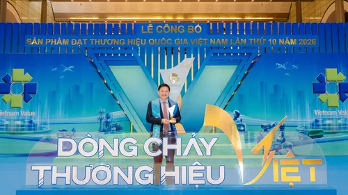 Đại diện VISSAN nhận chứng nhận sản phẩm đạt Thương hiệu Quốc gia Việt Nam năm 2026