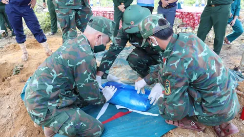 Tìm thấy hài cốt liệt sĩ tại khu vực Tằm Búng Binh, từ thông tin do nhân viên bảo vệ rừng cung cấp