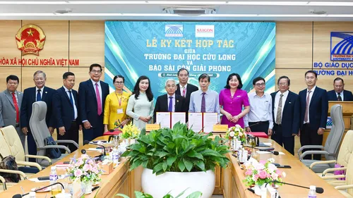 Báo Sài Gòn Giải Phóng và Trường Đại học Cửu Long ký kết hợp tác toàn diện