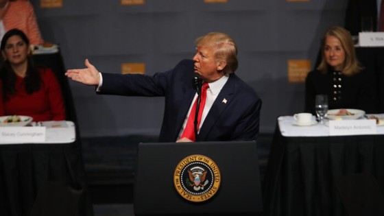 President Donald Trump speaks at the Economic Club of New York on November 12, 2019 in New York City. (Spencer Platt/Getty Images)