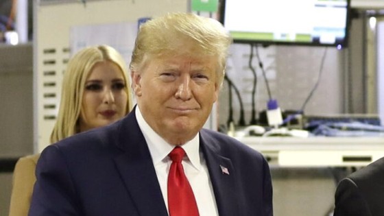 President Donald Trump tours an Apple manufacturing plant on Nov. 20, 2019. (Evan Vucci/AP Photo)