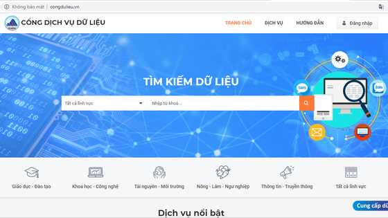 Thí điểm sử dụng Cổng dịch vụ dữ liệu và Ứng dụng Cho và Nhận