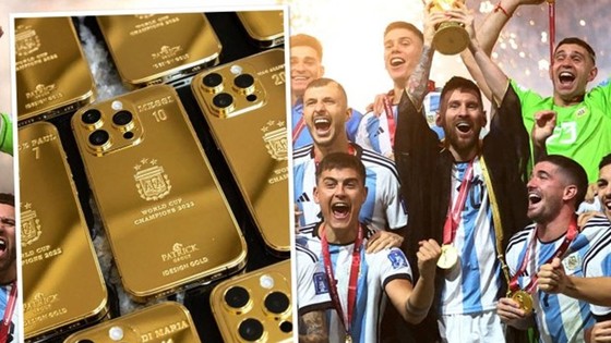 Lionel Messi đặt mua 35 chiếc iPhone vàng để tặng cho tất cả các đồng đội.