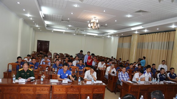 Toàn cảnh buổi họp công bố và bốc thăm xếp lịch thi đấu. Ảnh: Anh Trần