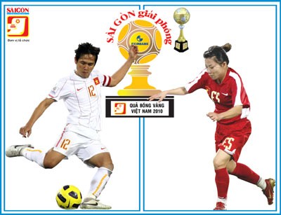 Kim Hồng và Minh Phương, chủ nhân giải QBV VN năm 2010