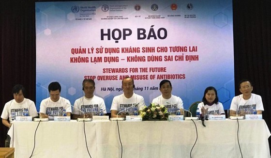 At the press brief yesterday (Photo: SGGP)