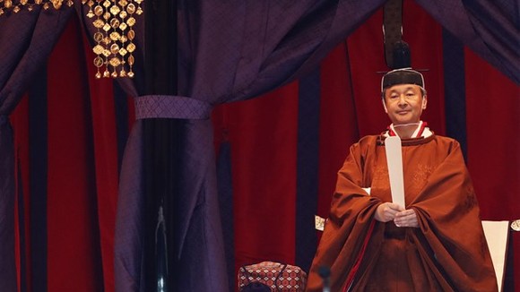 Japanese Emperor Naruhito at the coronation ceremony at the Imperial Palace in Tokyo on October 22 (Photo: VNA)