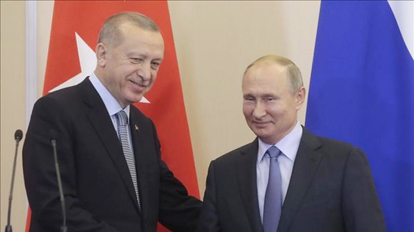 Tổng thống Nga Vladimir Putin và Tổng thống Thổ Nhĩ Kỳ Recep Tayyip Erdogan