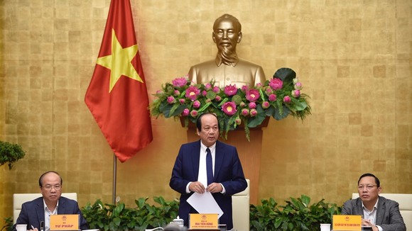 Bộ trưởng, Chủ nhiệm VPCP Mai Tiến Dũng phát biểu. Ảnh: VGP