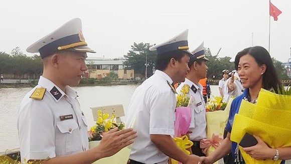 Đón đoàn tại Cảng lữ đoàn 125 cát Lái