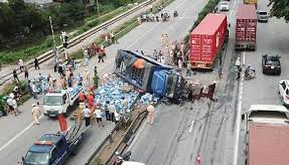 Hiện trường một vụ tai nạn giao thông