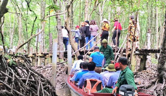 Du khách tham quan du lịch tại huyện Cần Giờ