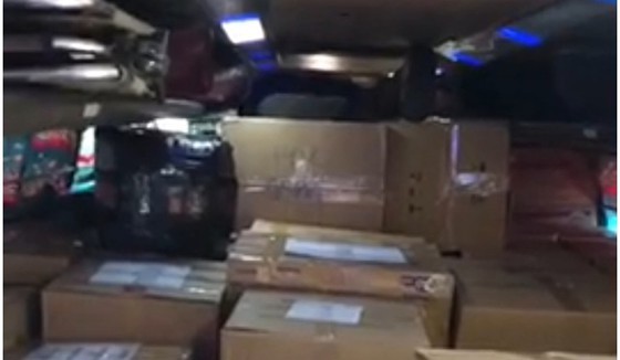 Boxes of face mask are seized
