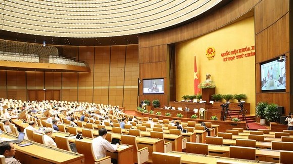 Legislators will deliberate the draft Law on Mediation and Dialogue at Court on May 25 morning as part of the ninth session of the 14th National Assembly. (Photo: VNA)