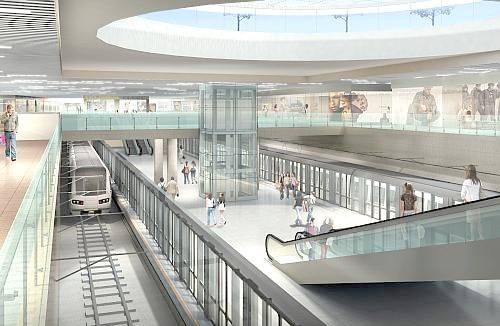 A rendered image of a 45,000-sq.m underground shopping mall under the Ben Thanh central station of city’s first metro line. (Photo courtesy of the Management Authority for Urban Railways)