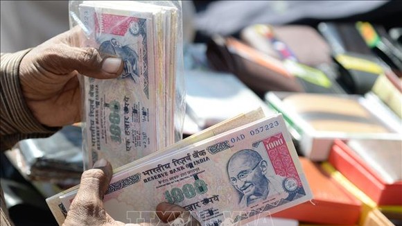 Đồng rupee của Ấn Độ. Ảnh: AFP/TTXVN